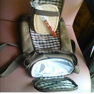 🌹🌹Ascot Picknick Bag wine cooler w/cheese board & knife🌹🌹